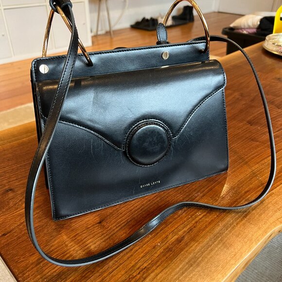 "Phoebe" by Danse Lente Black Leather Crossbody Bag - Picture 4 of 10